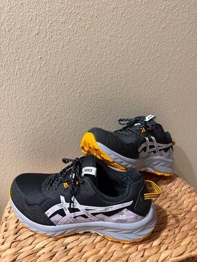 Asics Black, gray & lavender Trail Sneakers